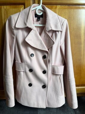 Victoria's Secret Pale Pink Double-Breasted Peacoat